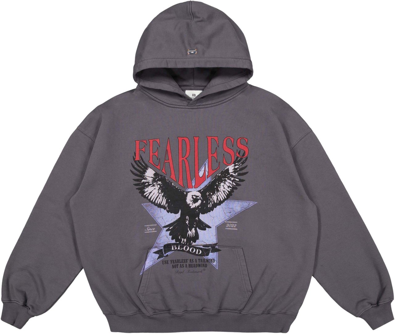 Fearless Blood Fb Hoodie Grijs