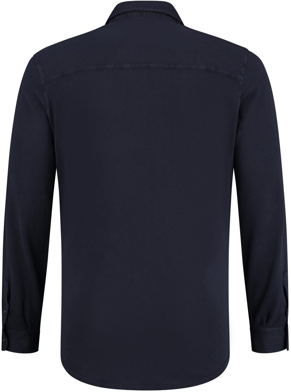 Fedeli Steve Ml. Piquet Giza Organic Fr. Blauw