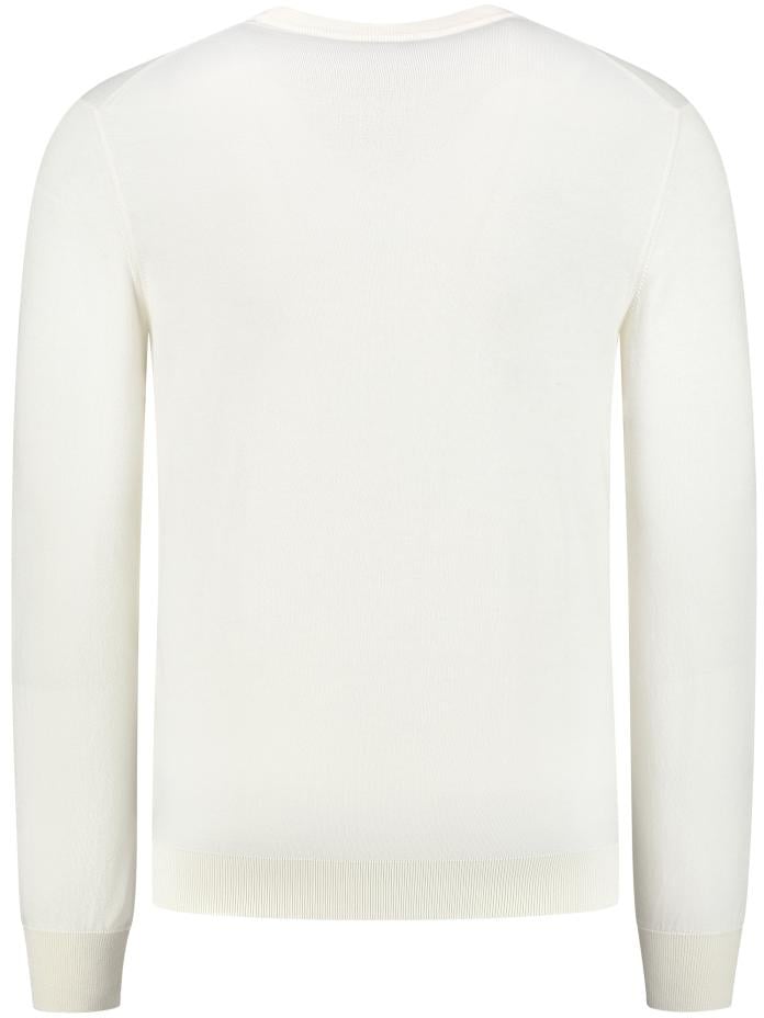 Fedeli Crew Neck L/s Knitted Sweater Man Wit