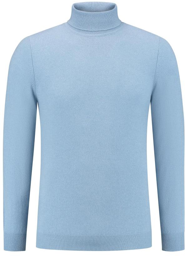 Fedeli Turtle Neck L/s Knitted Sweater Man    Blauw