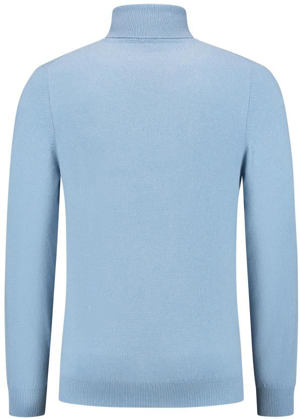 Fedeli Turtle Neck L/s Knitted Sweater Man    Blauw