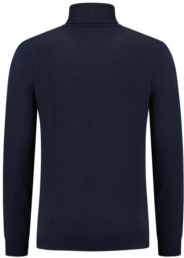 Fedeli Turtle Neck L/s Knitted Sweater Man    Blauw