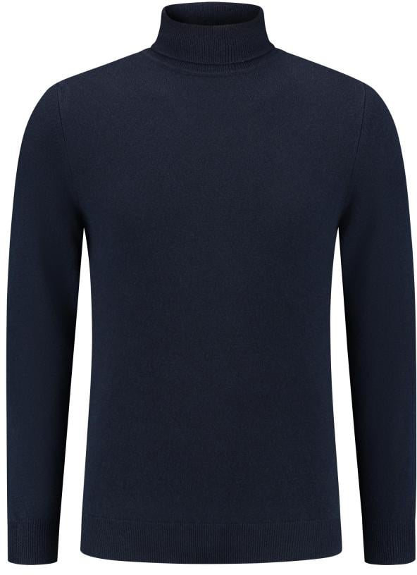 Fedeli Turtle Neck L/s Knitted Sweater Man    Blauw