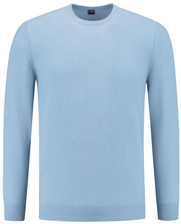 Fedeli Crew-neck L/s Knitted Sweater Man      Blauw