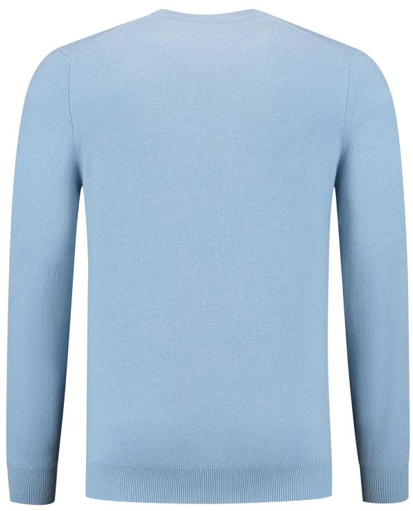 Fedeli Crew-neck L/s Knitted Sweater Man      Blauw