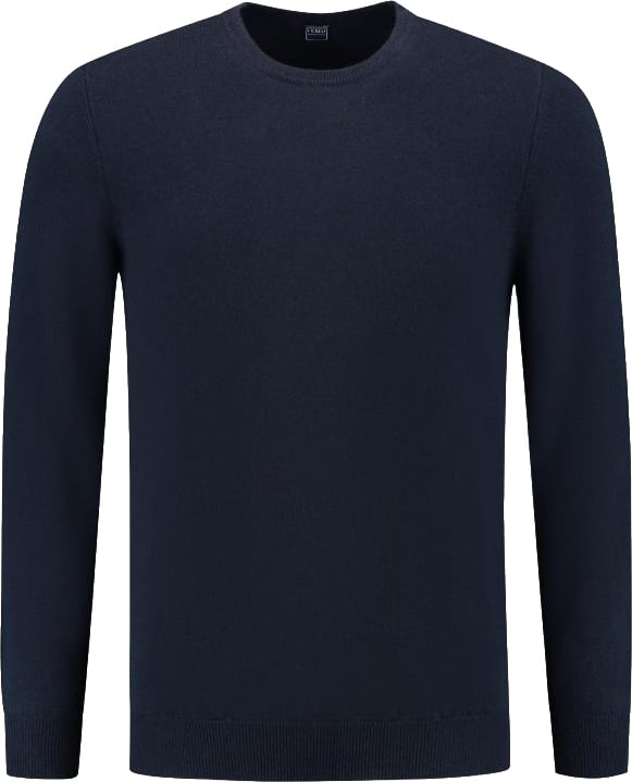 Fedeli Crew-neck L/s Knitted Sweater Man Blauw