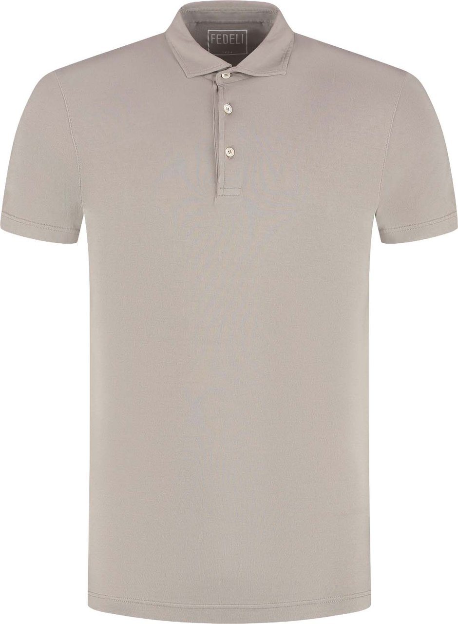 Fedeli Polo Dieci Mm. Jersey Giza Dusty Beige