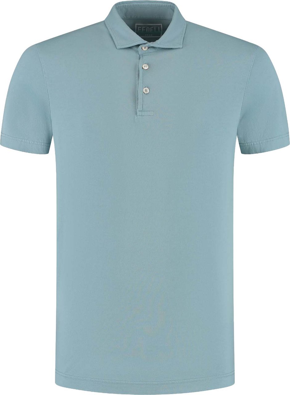 Fedeli Polo Dieci Mm. Jersey Giza Dusty Groen
