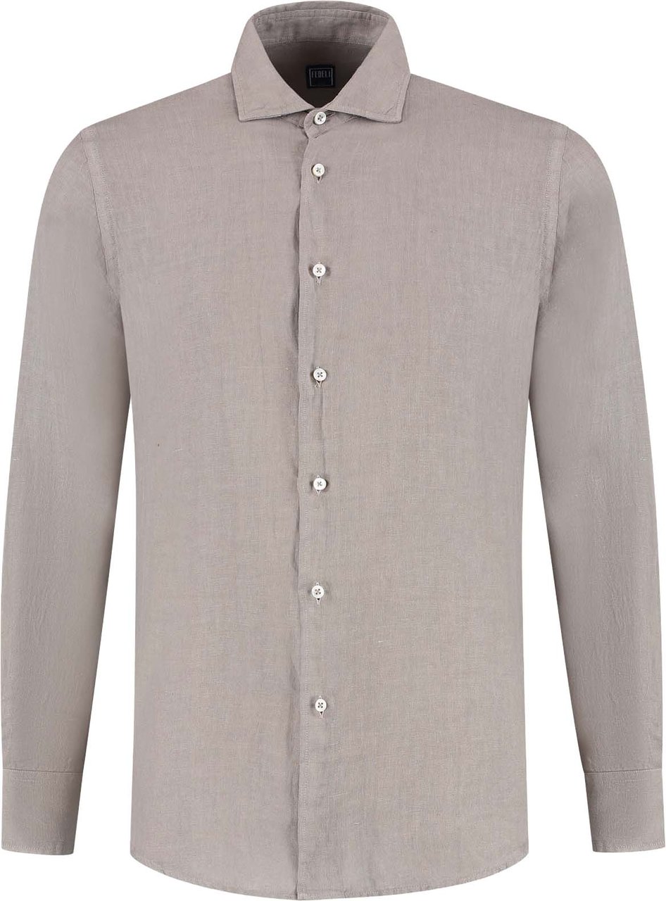 Fedeli Nick Ml. Lino Tessuto Dusty Beige