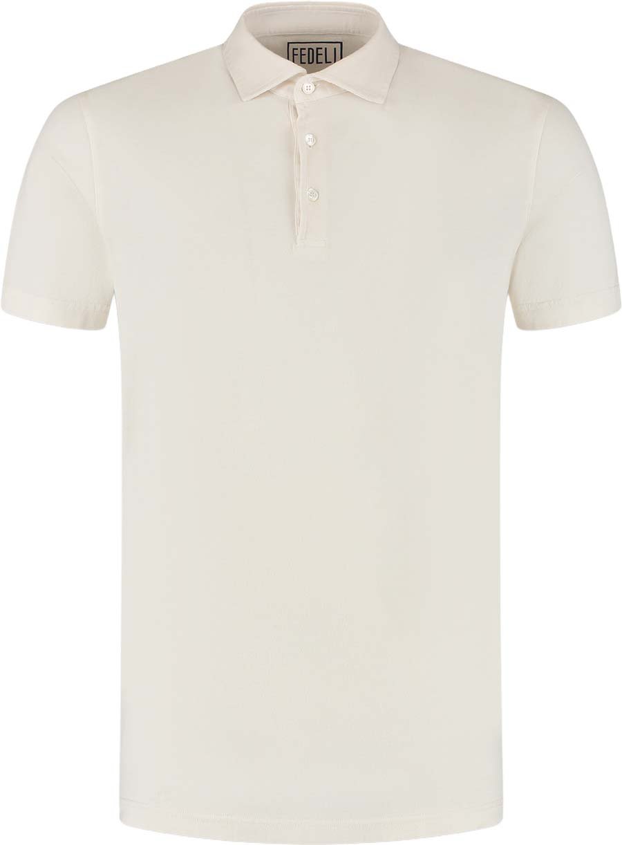 Fedeli Polo Dieci Mm. Jersey Giza Dusty Beige