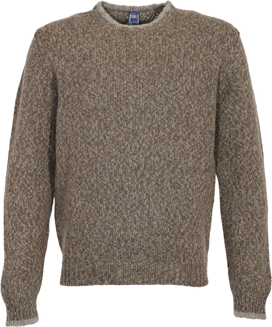 Fedeli Sweaters Stonemelange Grijs