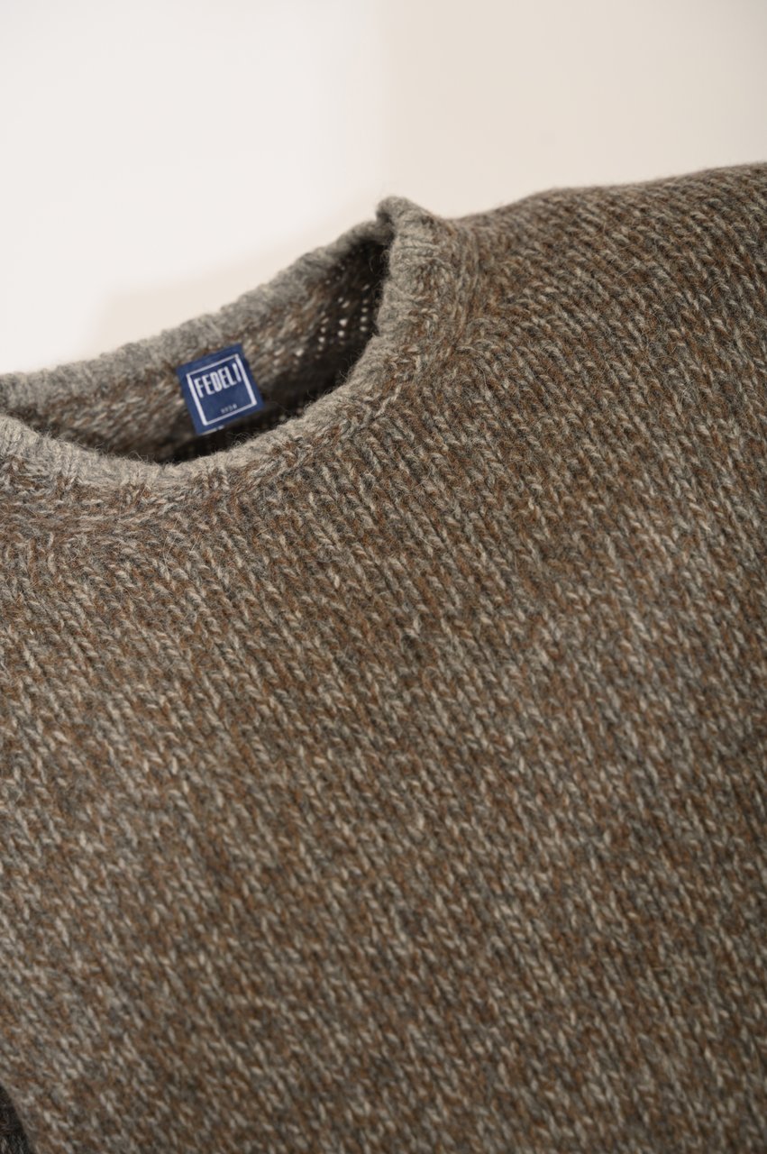 Fedeli Sweaters Stonemelange Grijs