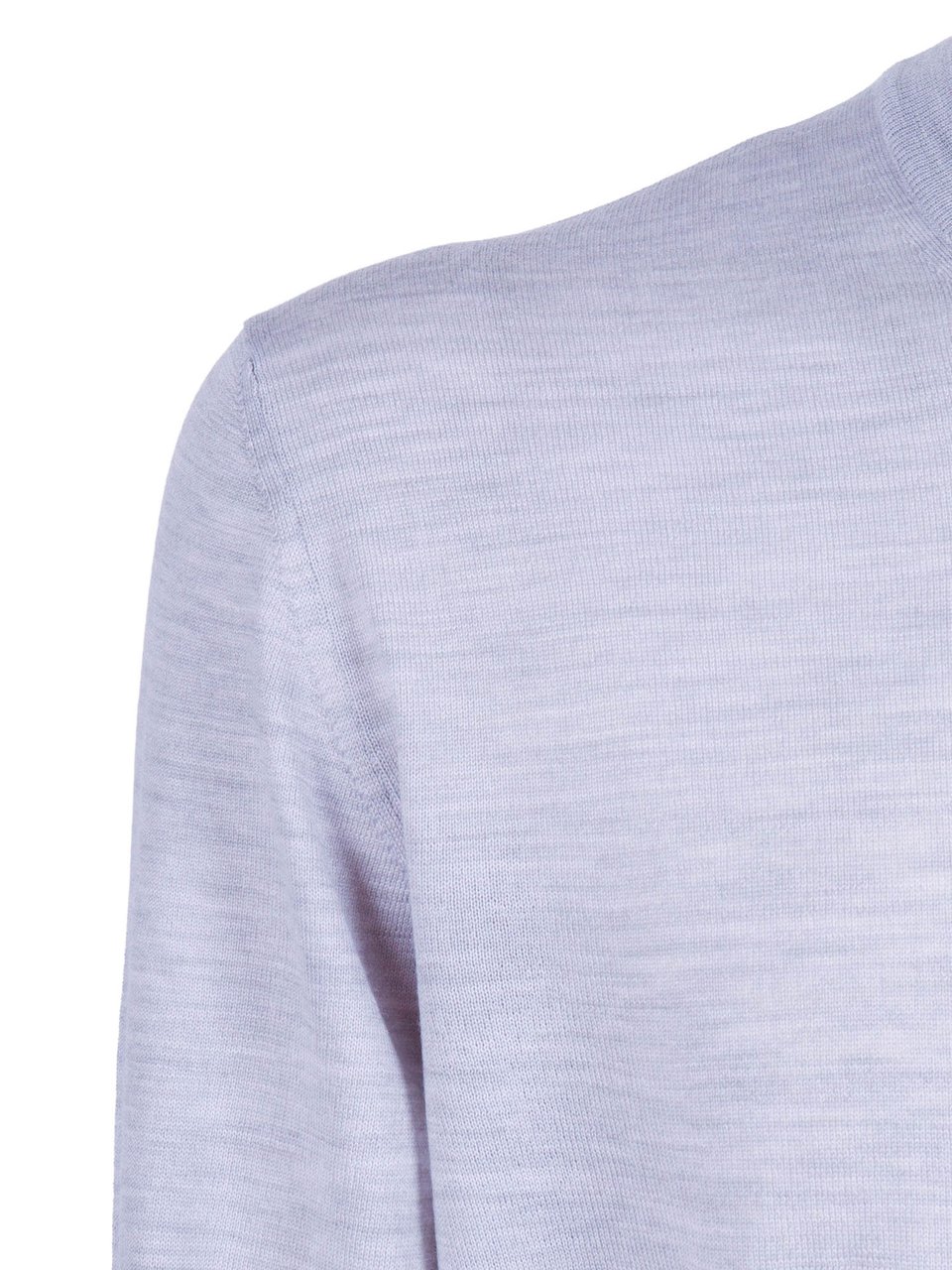 Fedeli Heathered Crew Neck Long Sweater Wit