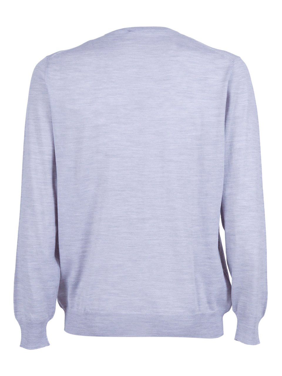 Fedeli Heathered Crew Neck Long Sweater Wit
