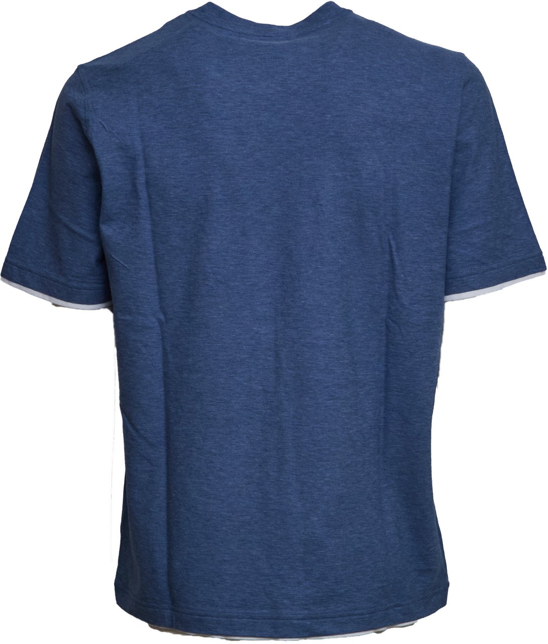 Fedeli T-shirt Duo M/m Jersey Melange Blauw