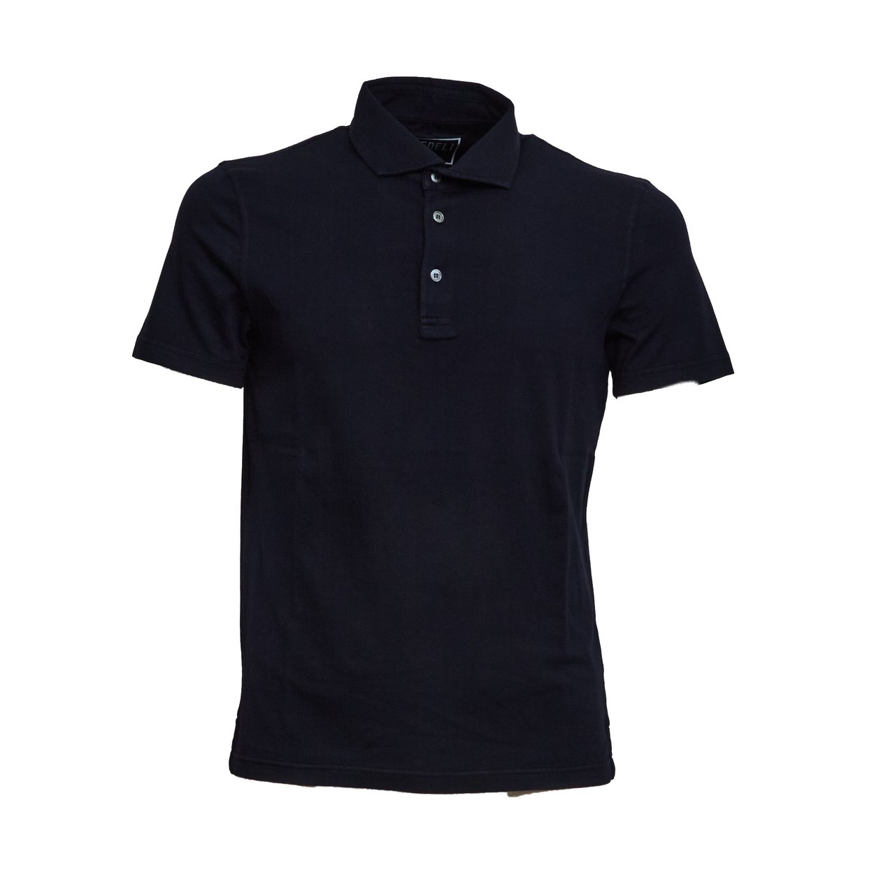 Fedeli Jersey Flex Mother-Of-Pearl Polo Shirt Zwart