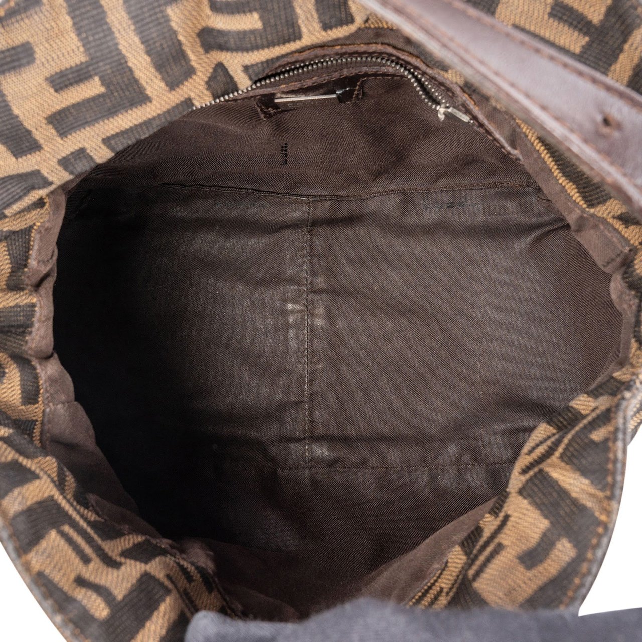 Fendi Fendi FF Monogram Baguette Buckle Shoulder Bag Bruin