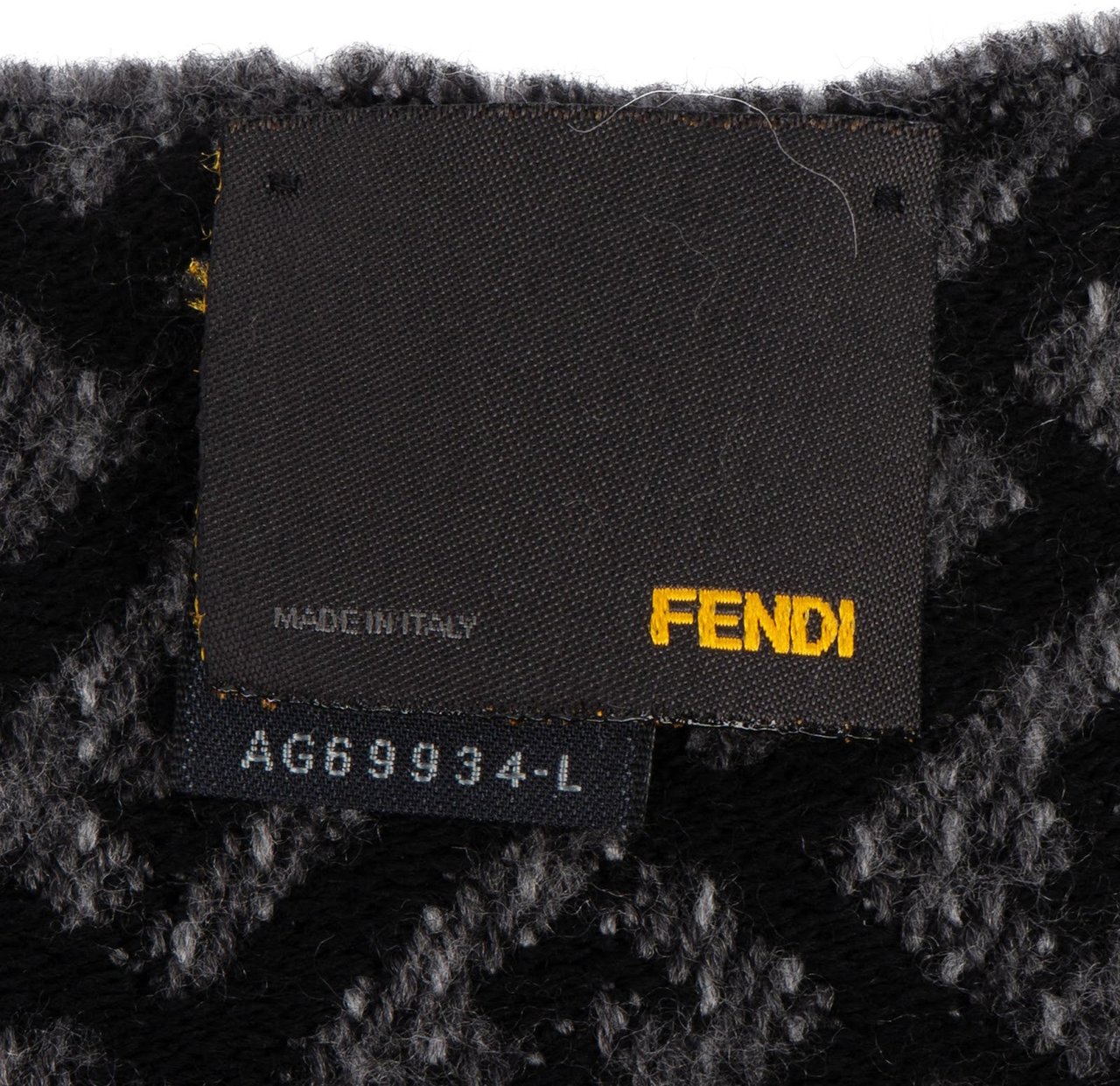 Fendi Fendi Wool Monogram FF Logo Schal Scarf Zwart