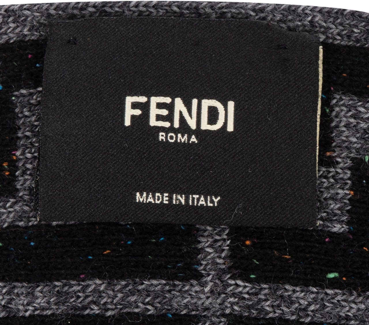 Fendi Fendi Wool Monogram FF Logo Schal Scarf Zwart