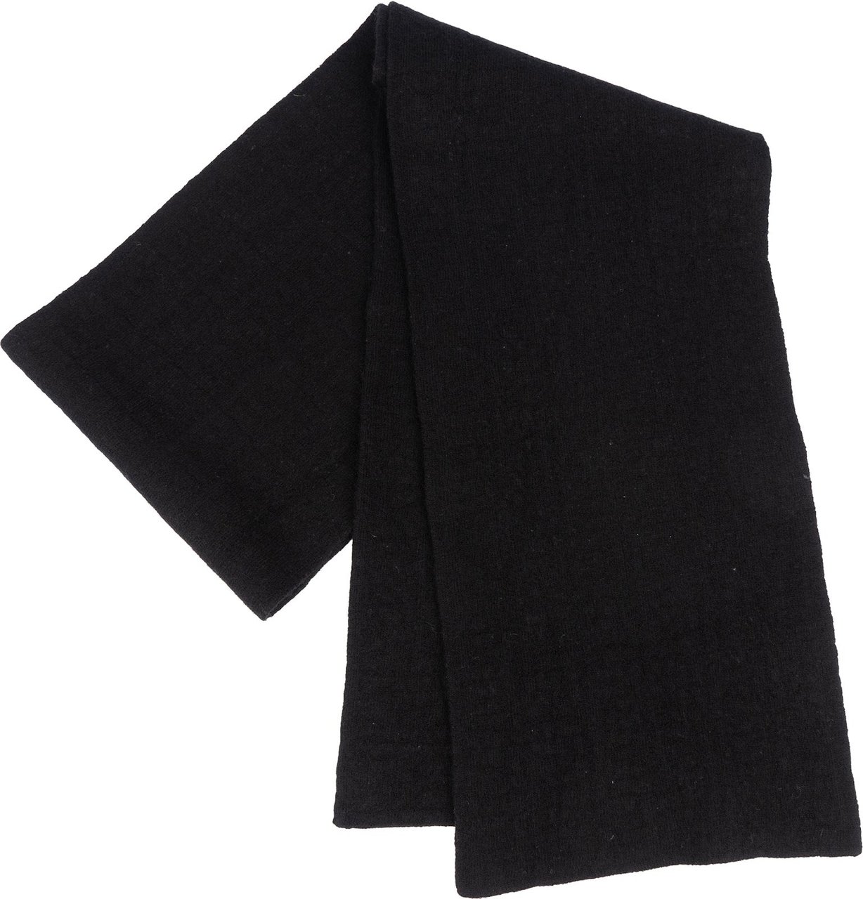 Fendi Fendi Classic Black Wool Schal Scarf Zwart