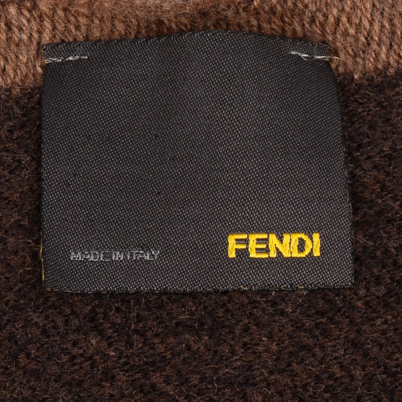 Fendi Fendi Wool FF Logo Schal Scarf Bruin