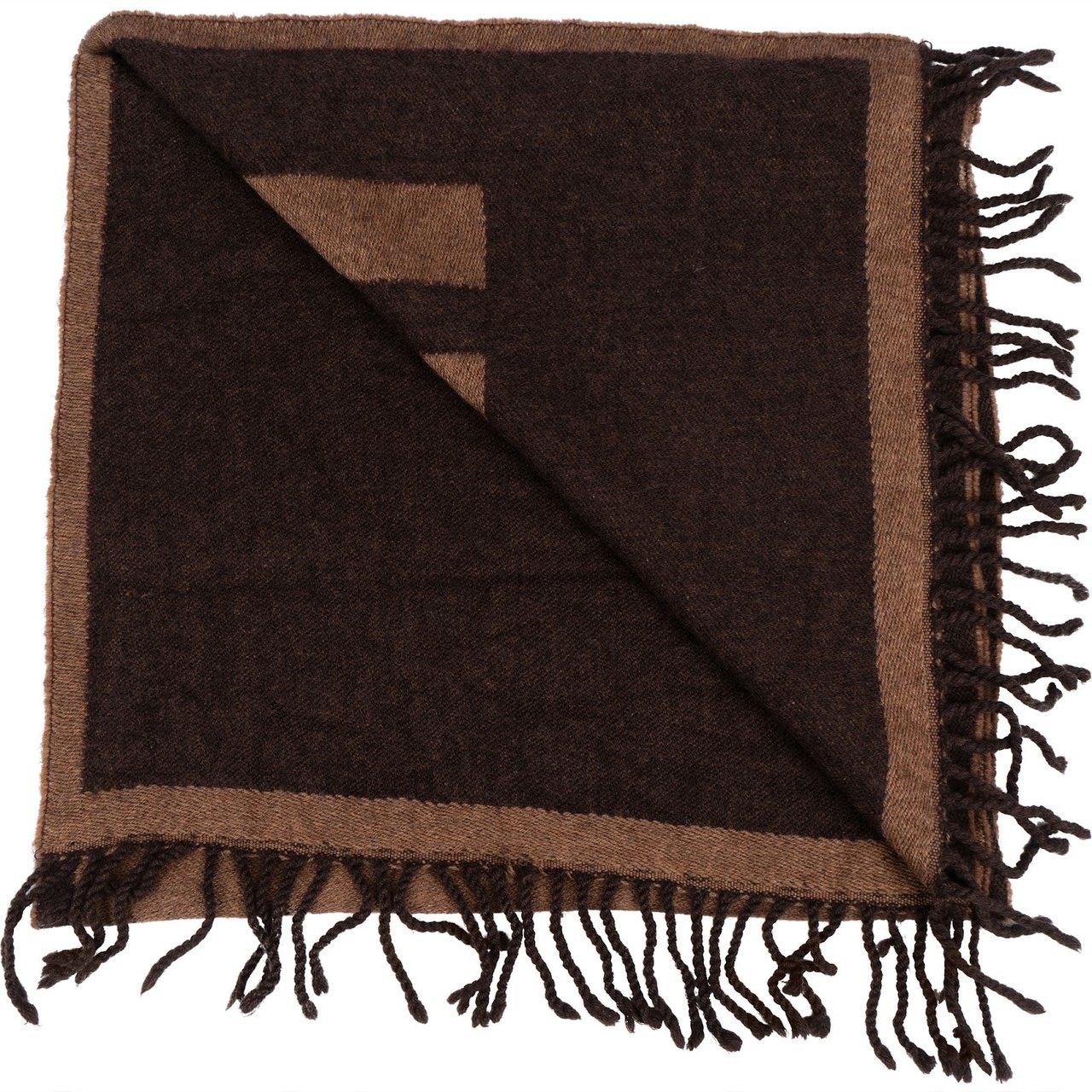 Fendi Fendi Wool FF Logo Schal Scarf Bruin