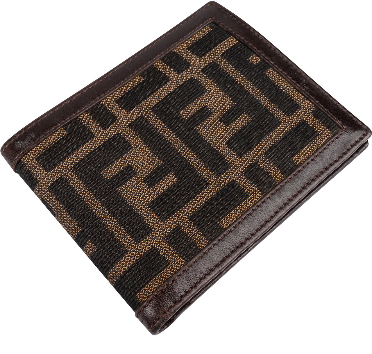 Fendi Fendi FF Monogram Zucca Bifold Wallet Bruin