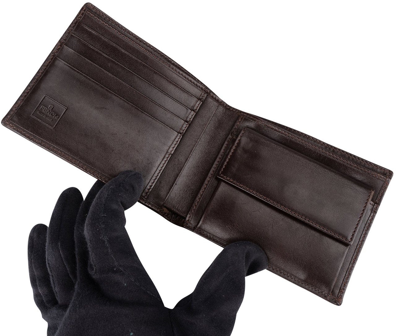 Fendi Fendi FF Monogram Zucca Bifold Wallet Bruin