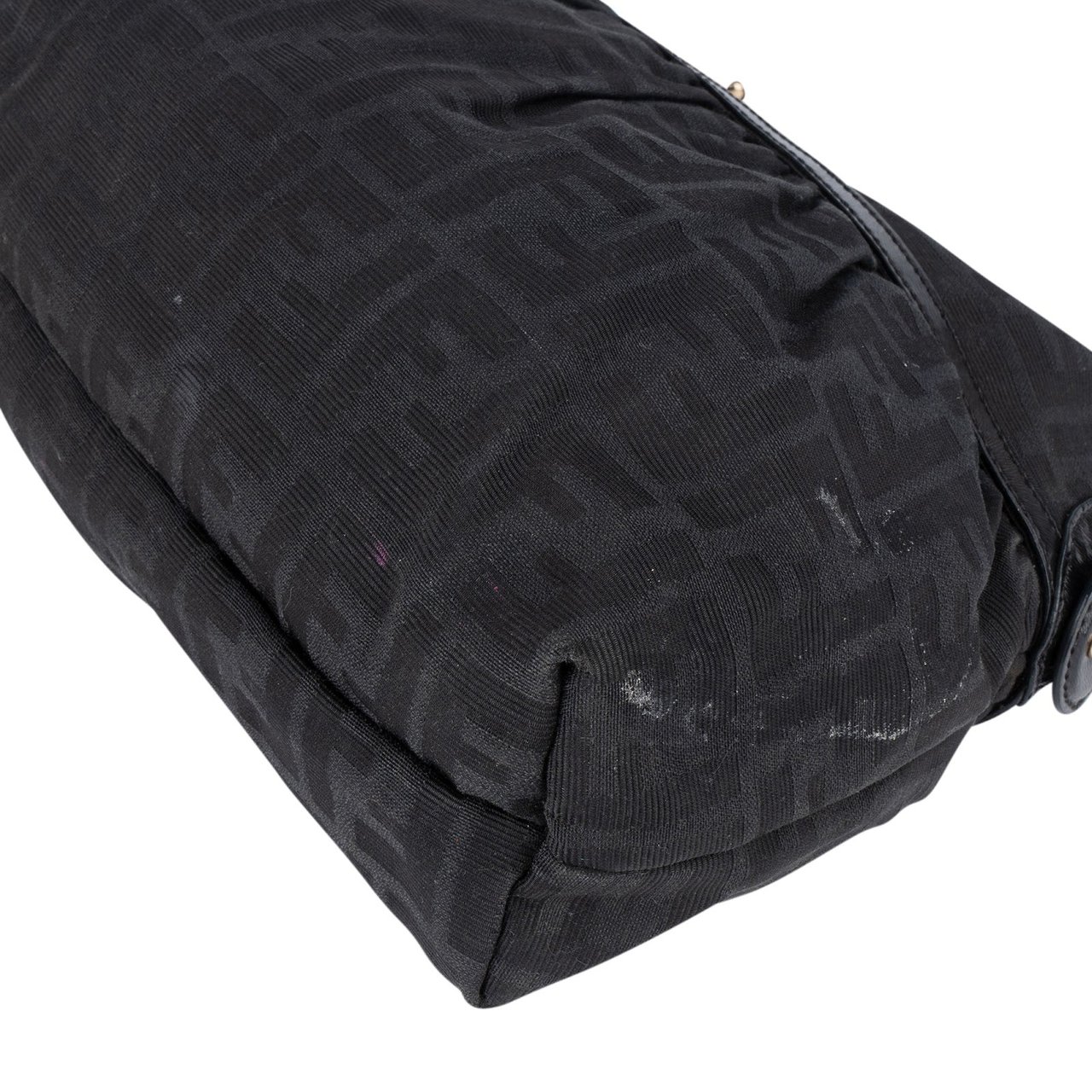 Fendi Fendi Monogram Zucca Canvas Chef Hobo Shoulder Bag Zwart