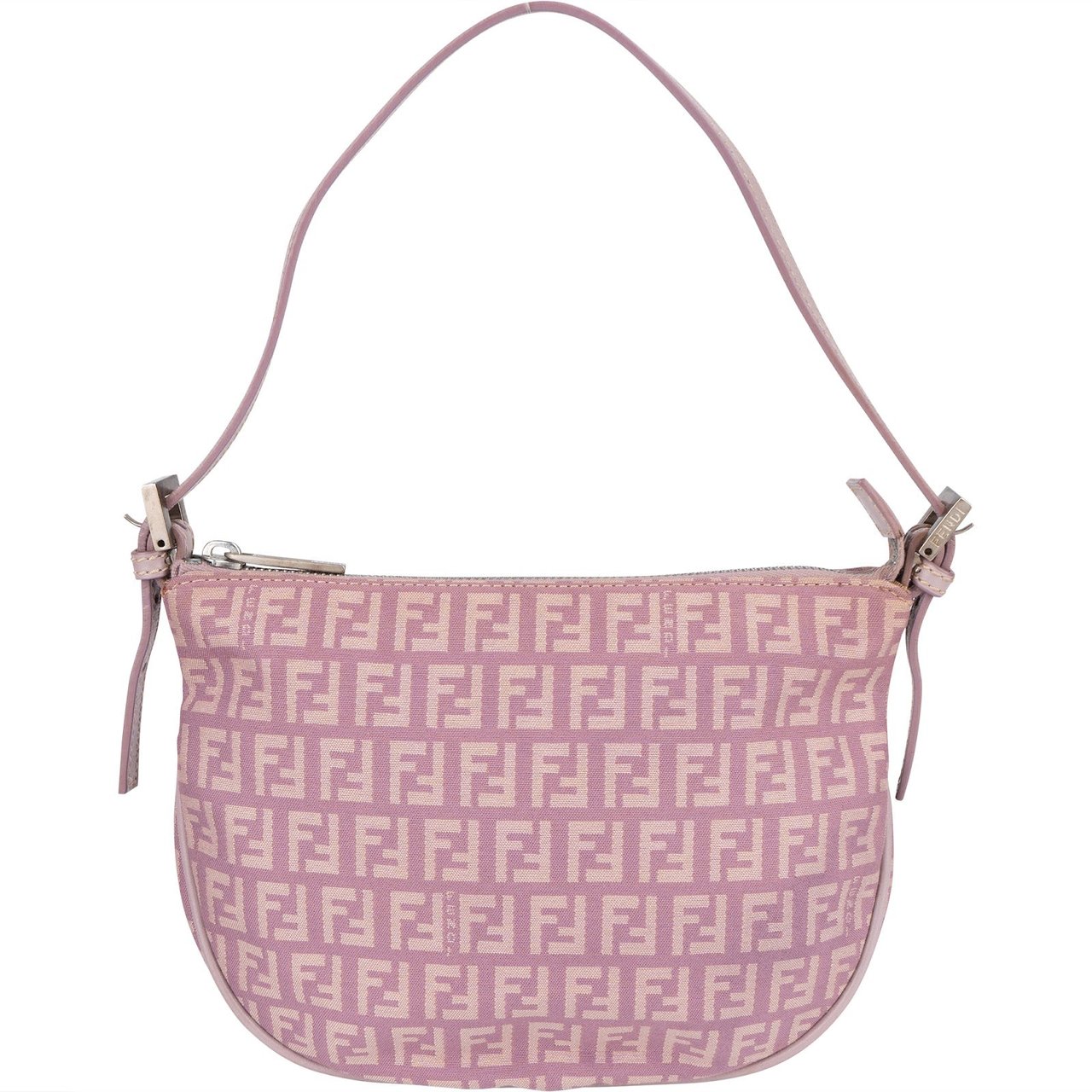 Fendi Fendi Monogram Zucca Pochette Handbag Paars