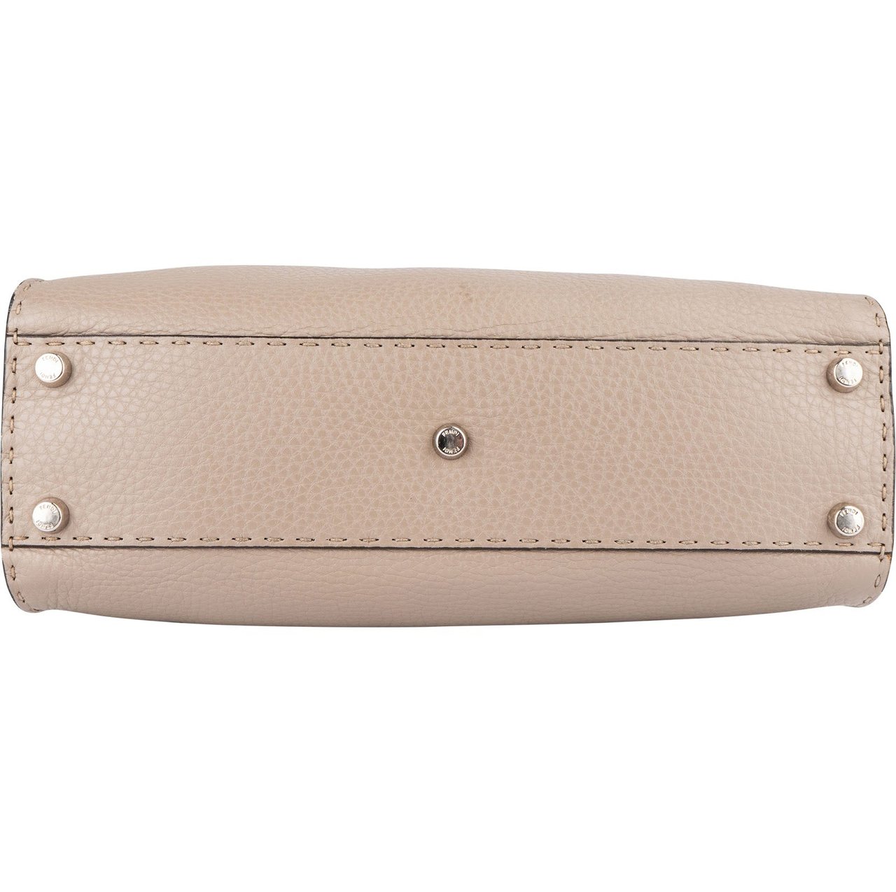 Fendi Fendi Selleria Leather Peekaboo Handbag Beige