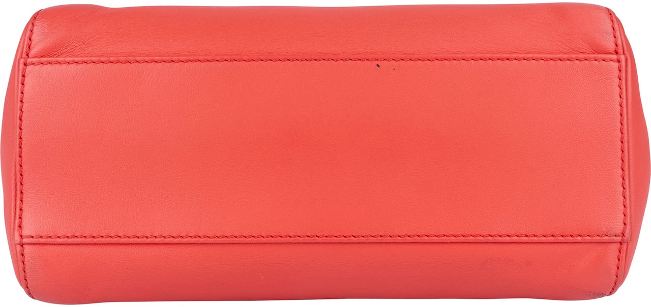 Fendi Fendi Leather Peekaboo Mini Handbag Oranje