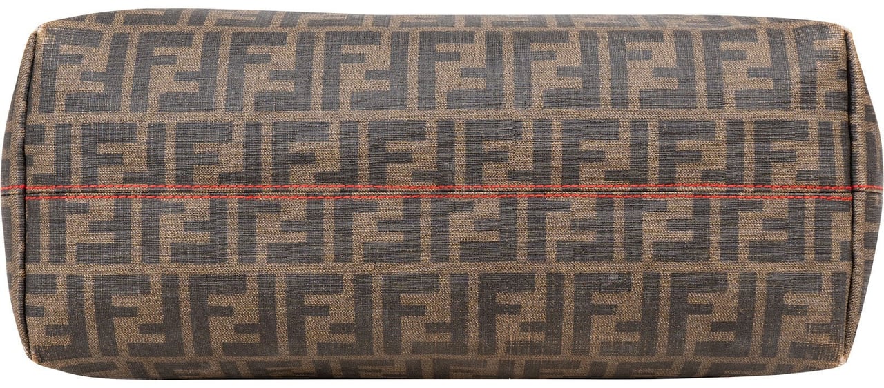 Fendi Fendi Monogram Zucca Roll Tote Shoulder Bag Bruin