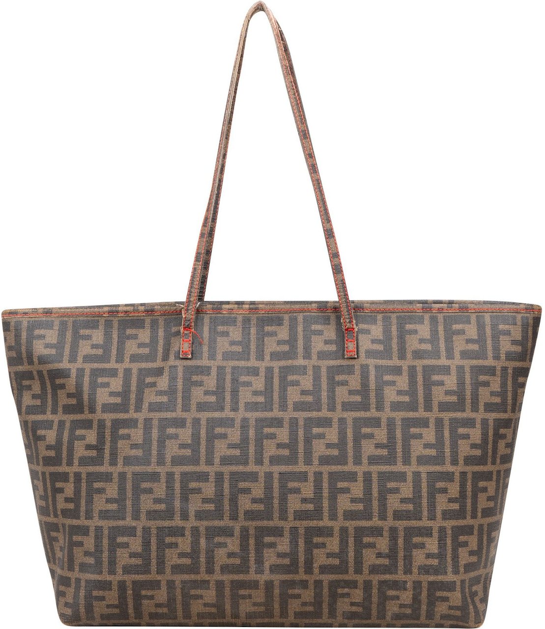 Fendi Fendi Monogram Zucca Roll Tote Shoulder Bag Bruin