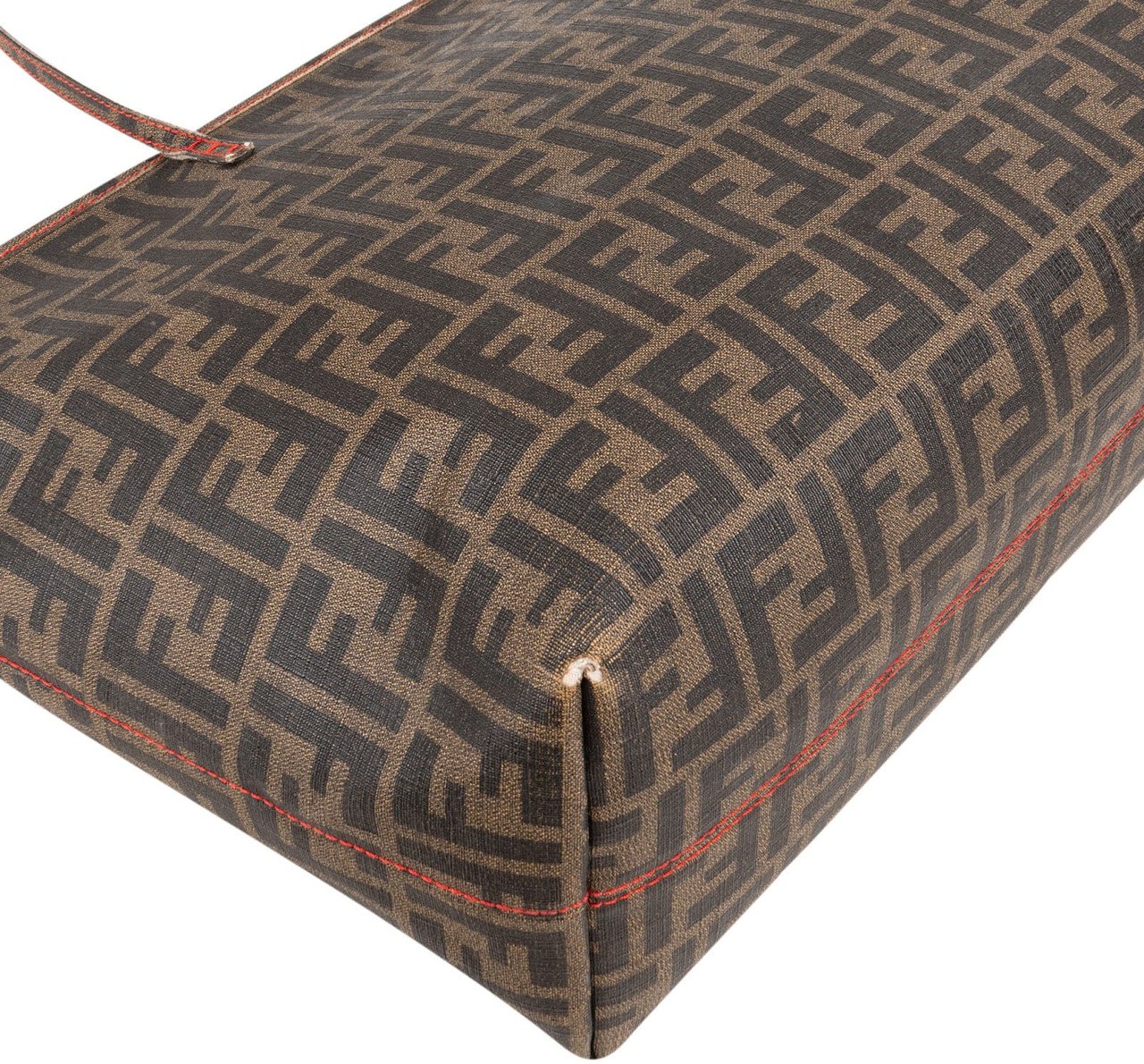 Fendi Fendi Monogram Zucca Roll Tote Shoulder Bag Bruin