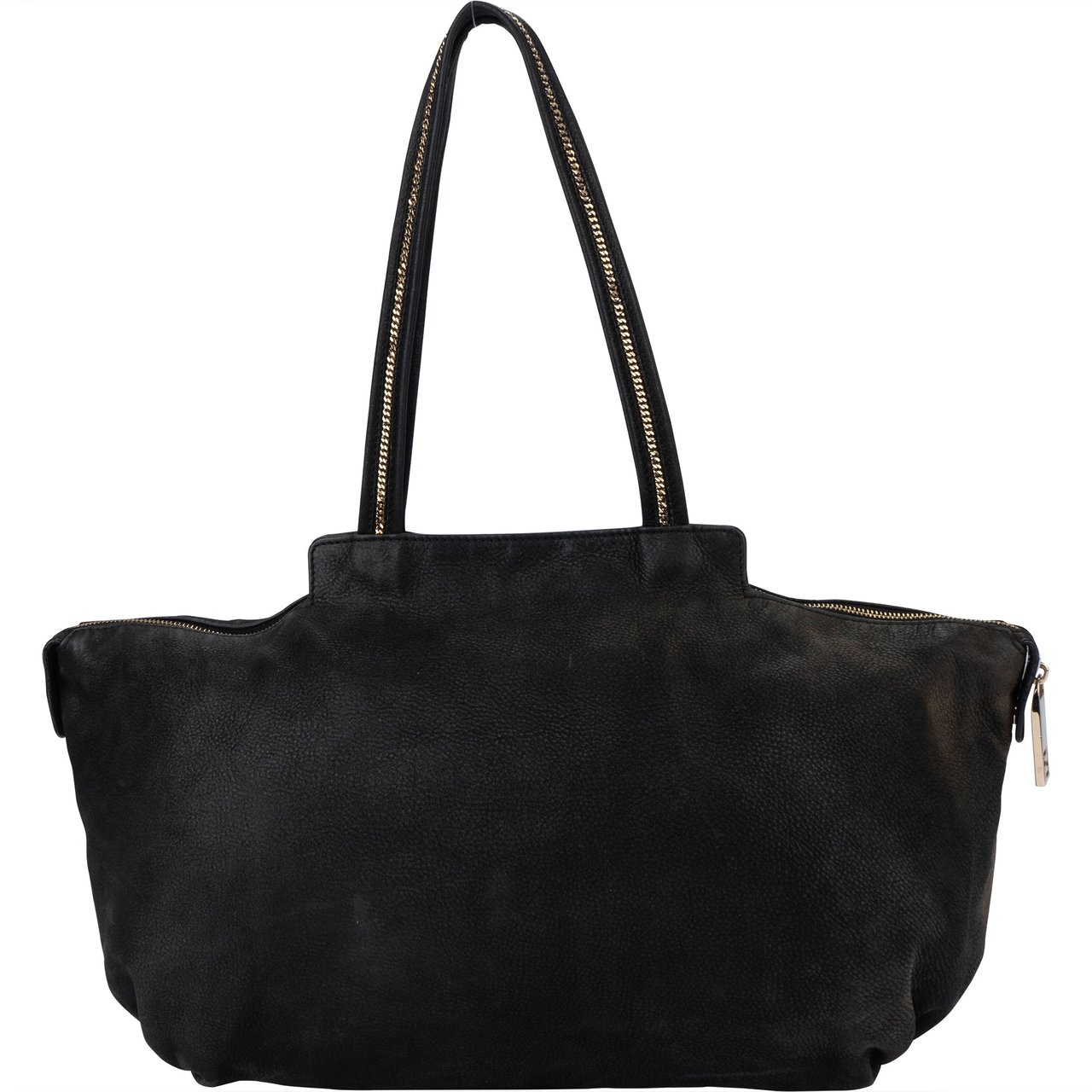 Fendi Fendi Black Nubuck Glitter Chain Handbag Divers