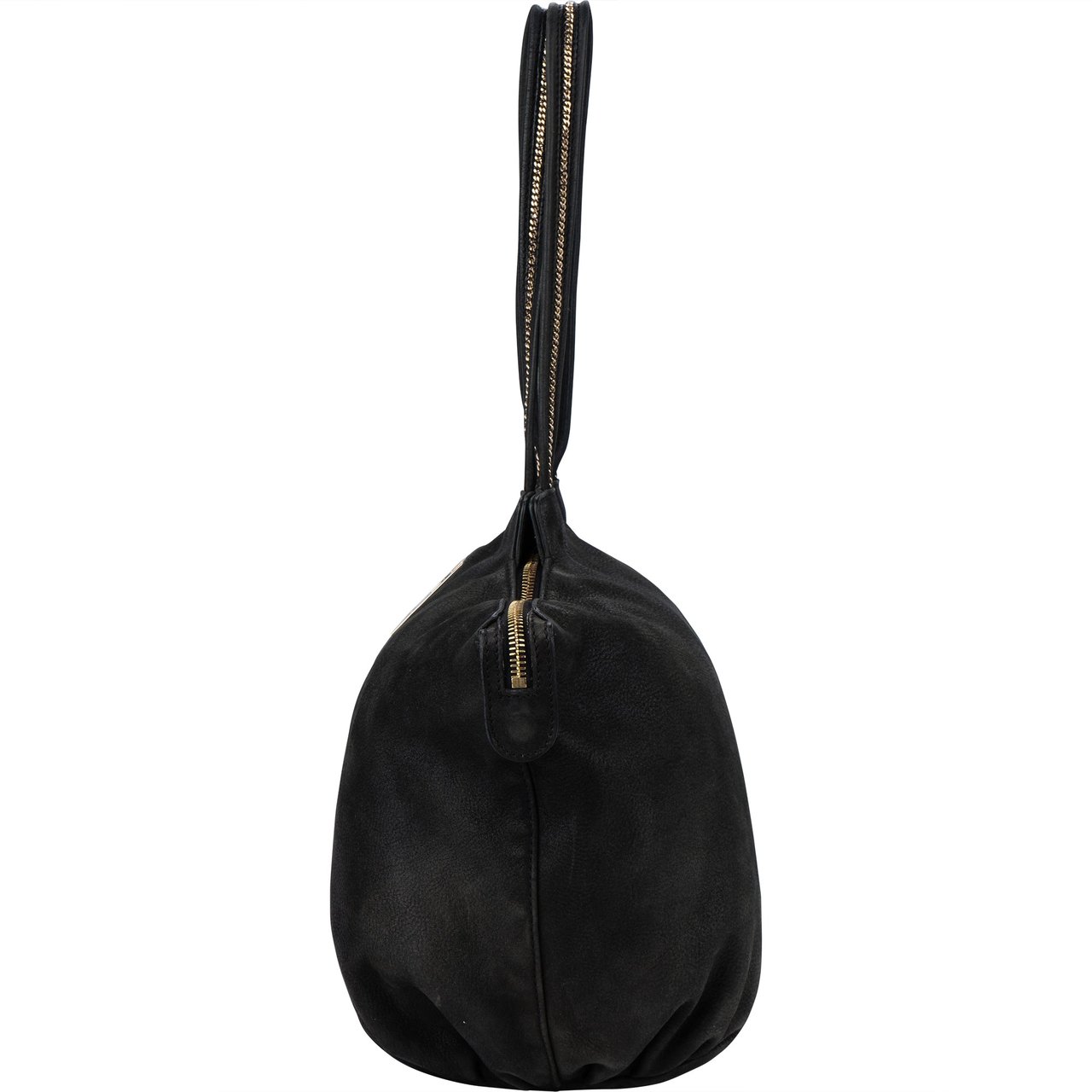 Fendi Fendi Black Nubuck Glitter Chain Handbag Divers