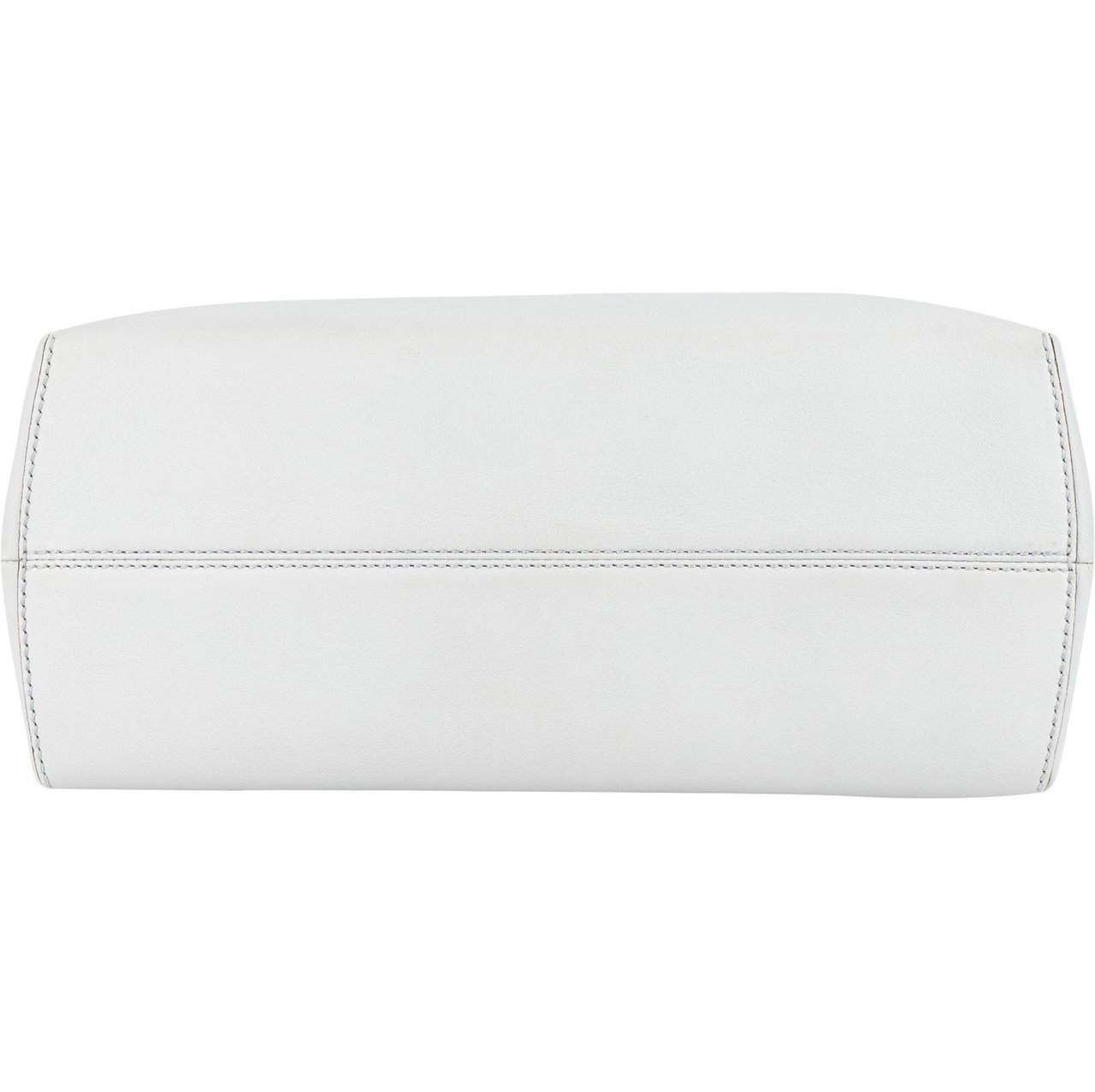 Fendi Leather Pearl Embellished By The Way Boston Handbag Lichtblauw