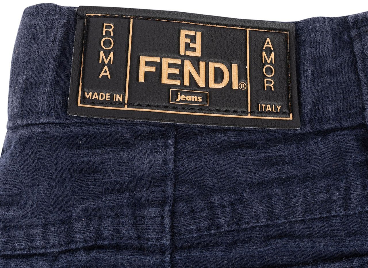 Fendi Fendi Navy Cotton Pants (IT 43) Größe Navy