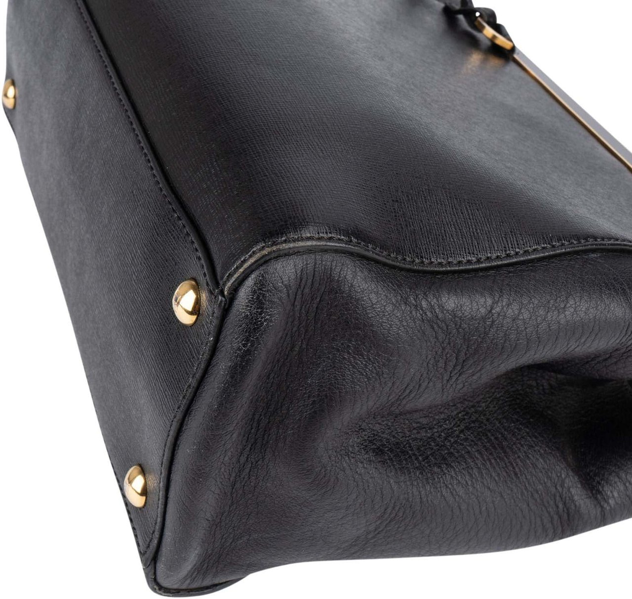 Fendi Fendi Black Leather 2Jours Handbag Zwart