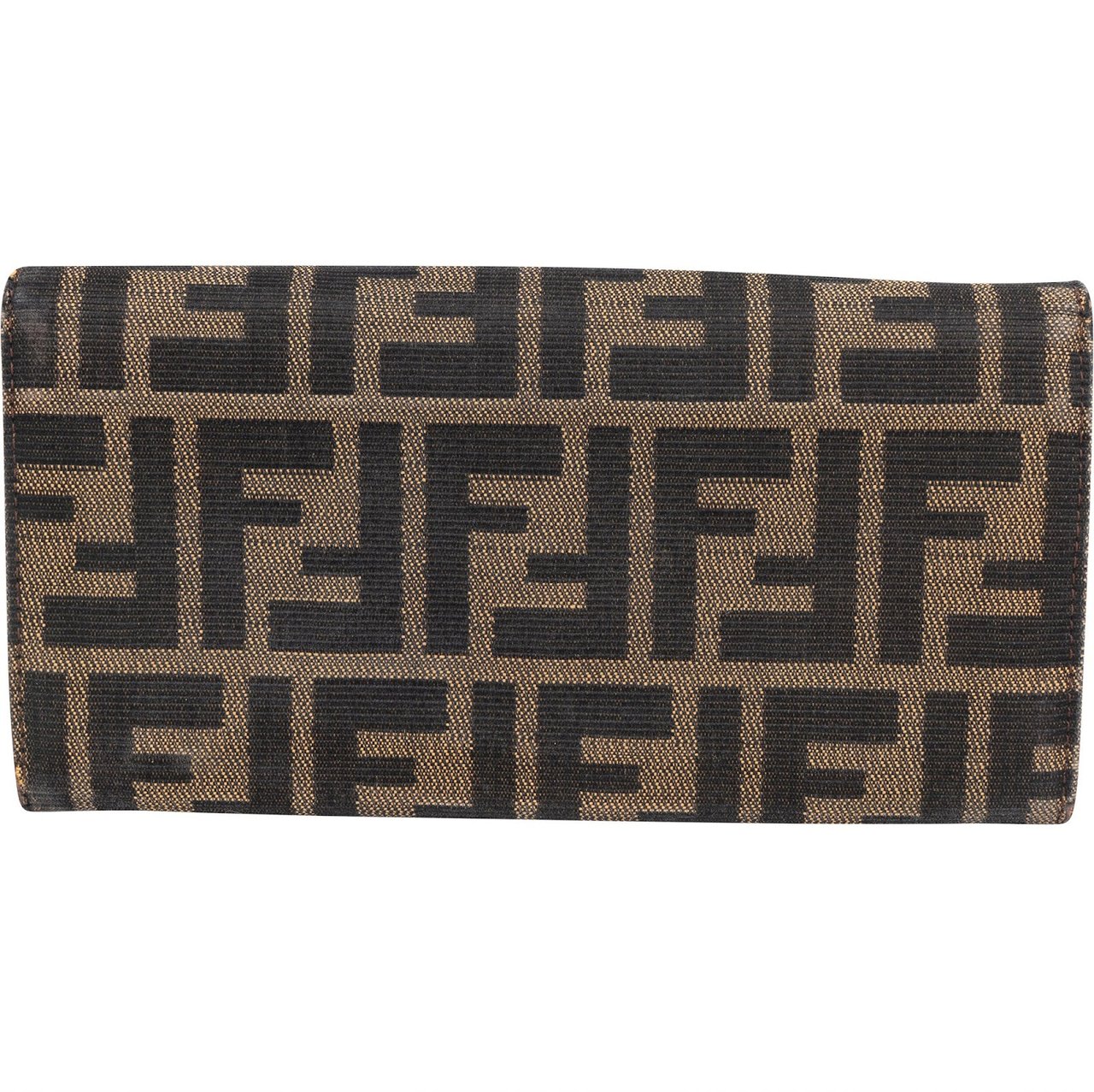 Fendi Fendi FF Monogram Baguette Buckle Wallet Bruin