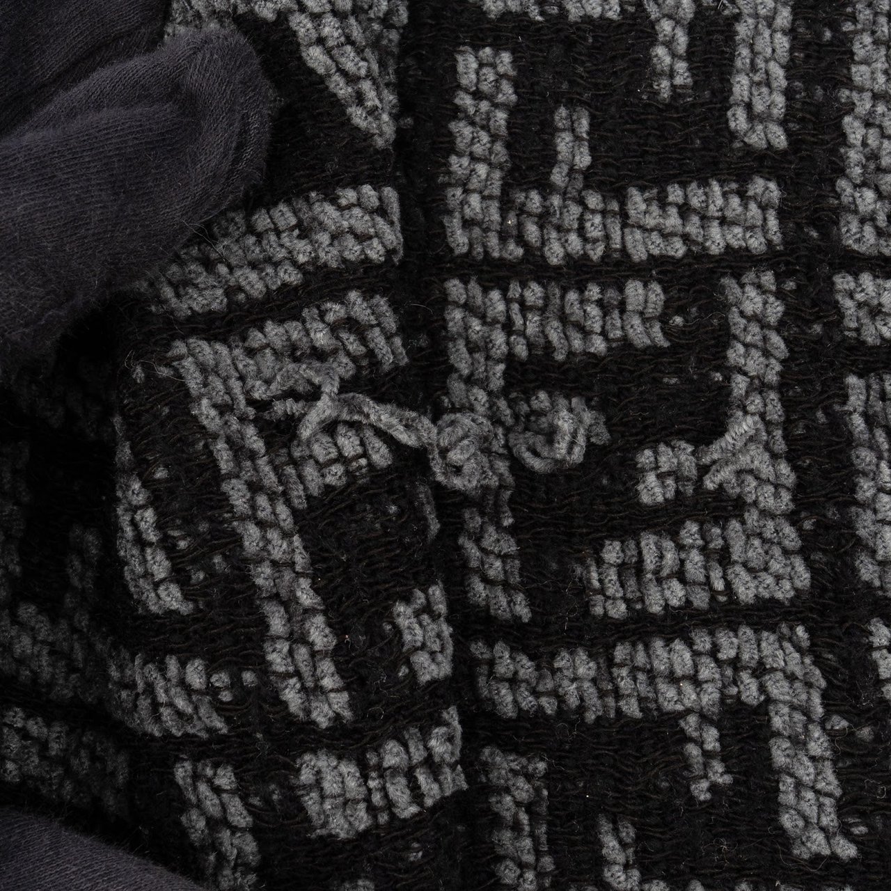 Fendi Fendi Wool Monogram FF Emblem Schal Scarf Zwart