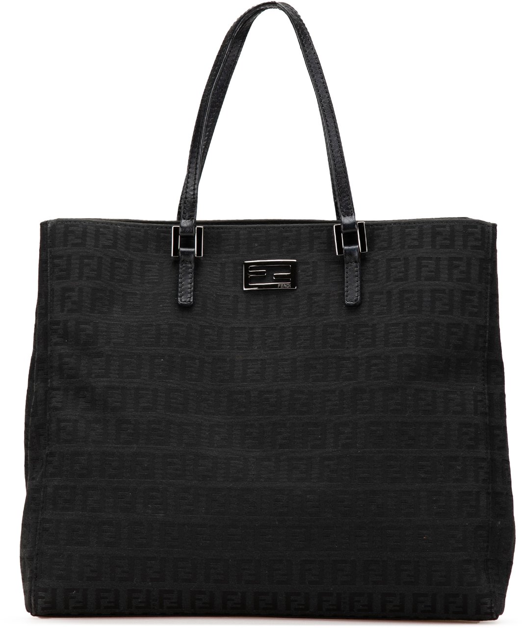 Fendi Zucchino Canvas Tote Zwart
