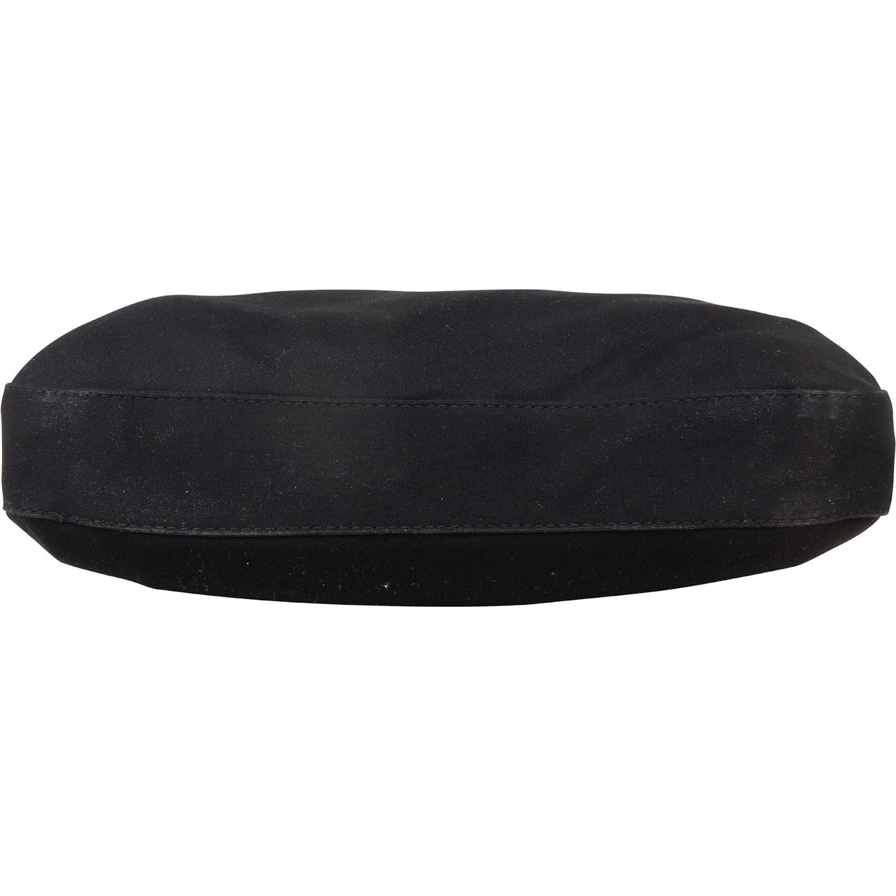 Fendi Fendi Black Cotton Baguette Buckle Shoulder Bag Zwart