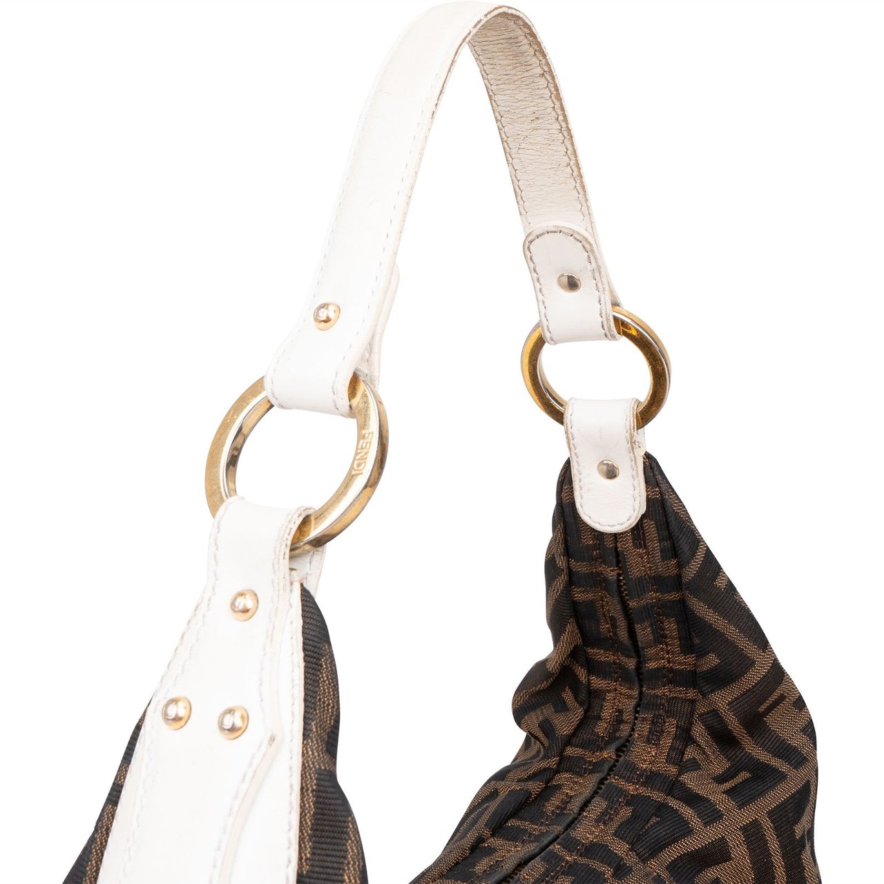 Fendi Fendi Monogram FF Zucca Hobo Shoulder Bag Bruin