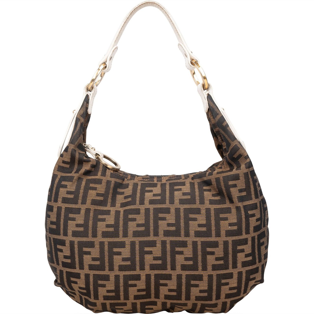 Fendi Fendi Monogram FF Zucca Hobo Shoulder Bag Bruin
