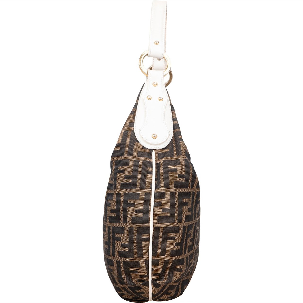 Fendi Fendi Monogram FF Zucca Hobo Shoulder Bag Bruin