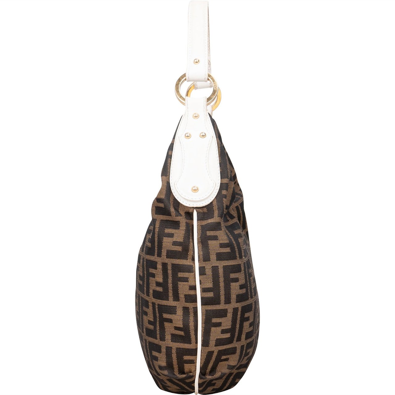 Fendi Fendi Monogram FF Zucca Hobo Shoulder Bag Bruin