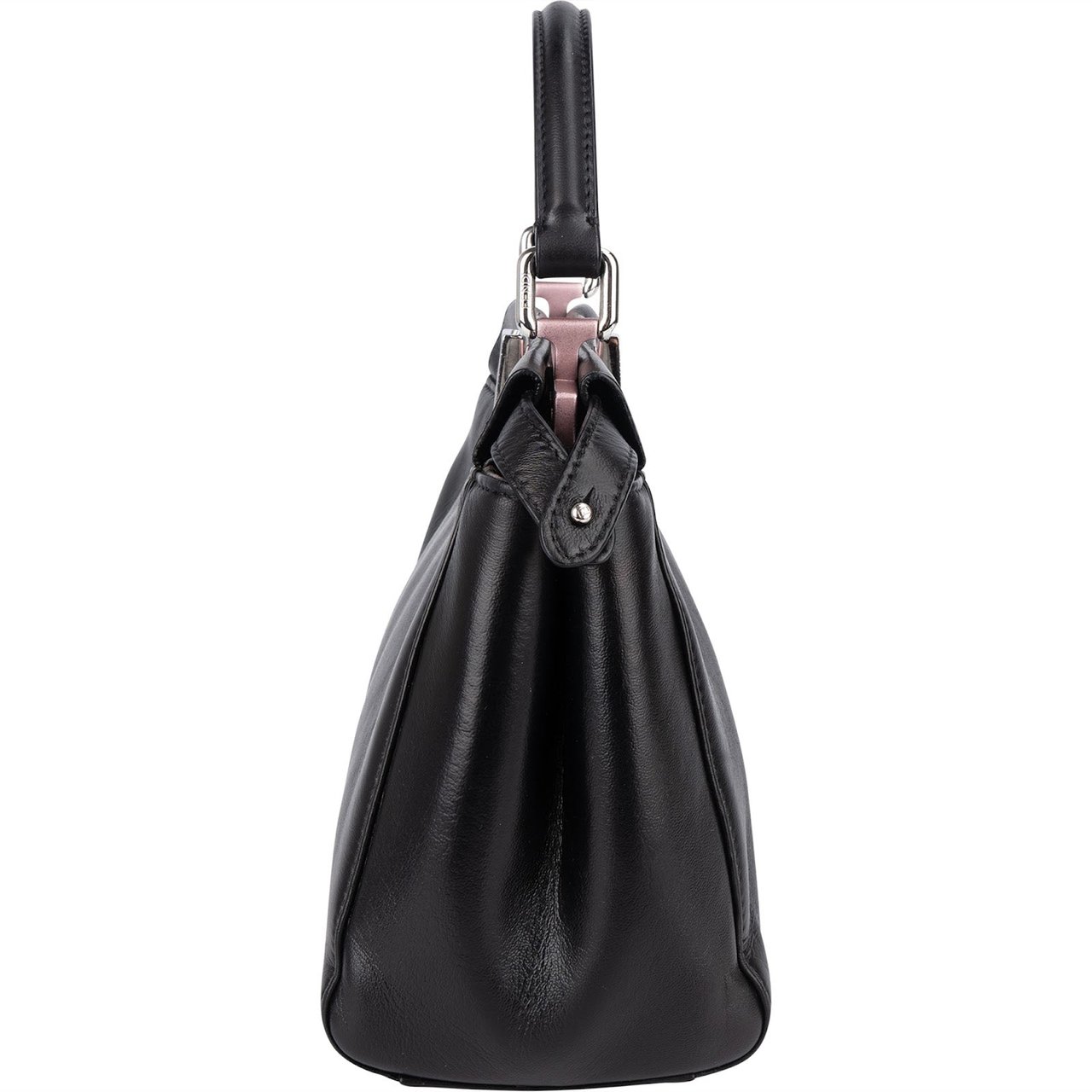 Fendi Fendi Black Leather Peekaboo Handbag Zwart