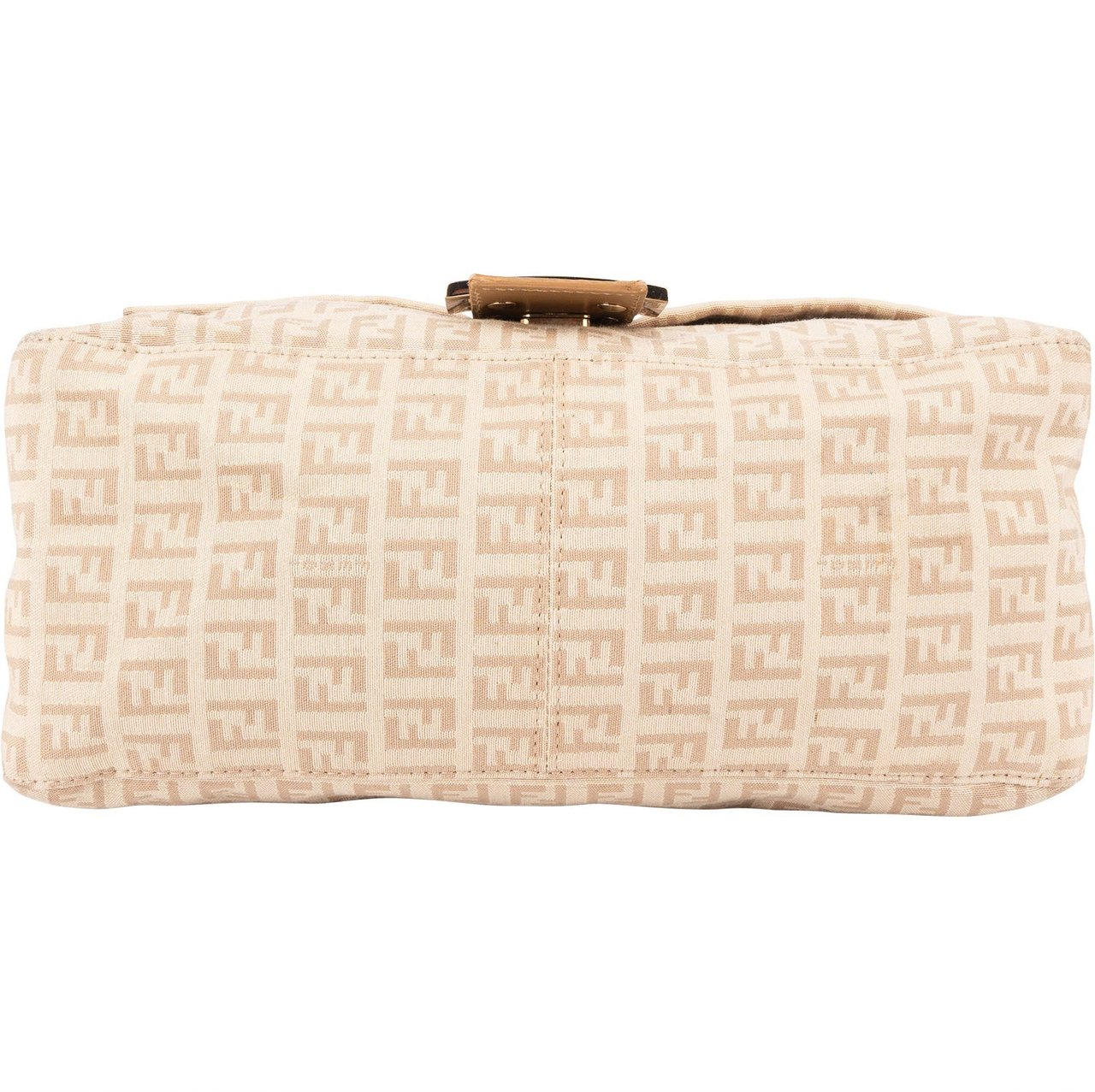 Fendi Fendi FF Monogram Mamm Baguette Shoulder Bag Beige